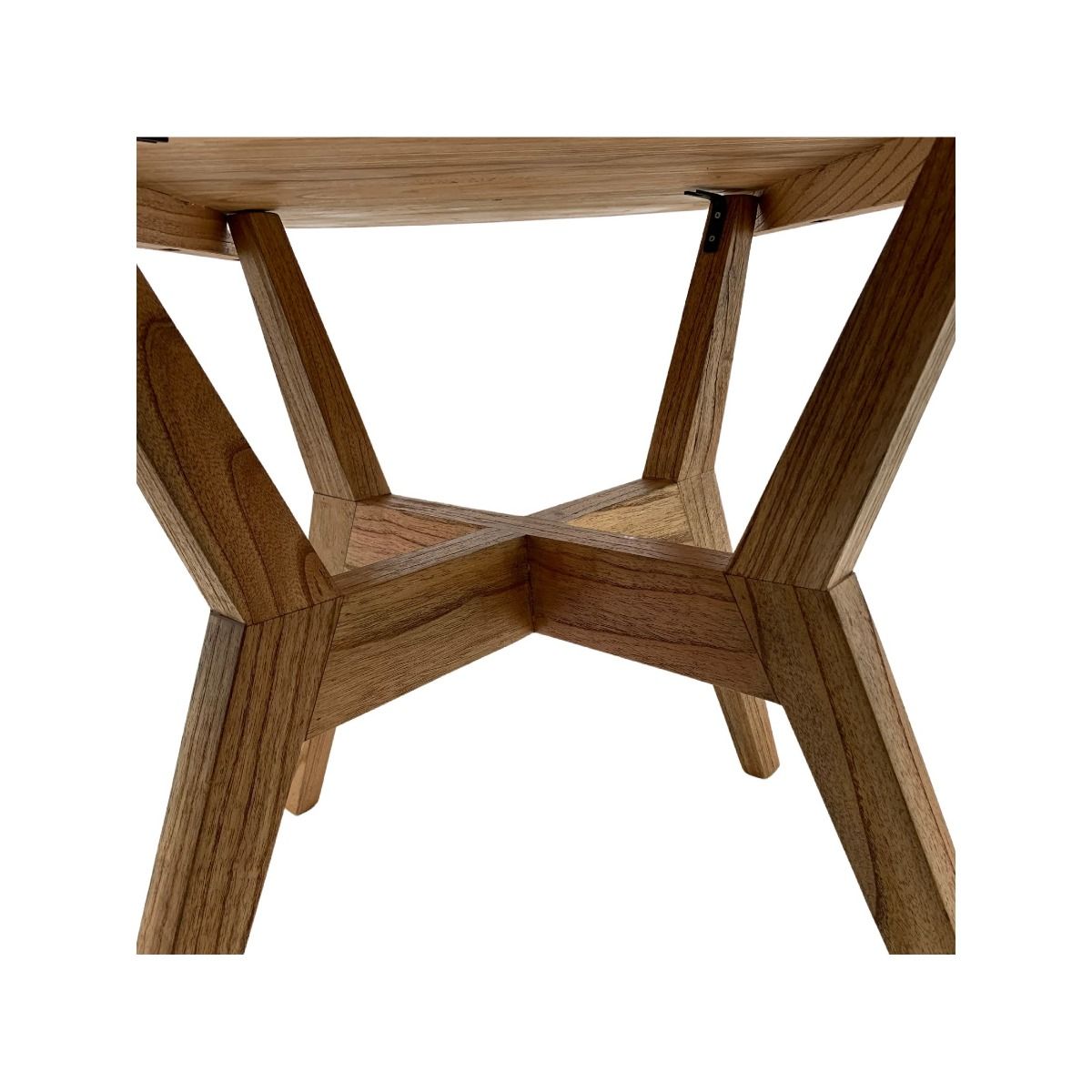 "Bali" Resort Style Round Solid Hardwood Timber Dining Table, 120cm Dia x 76cmH (RRP $999) - Image 6