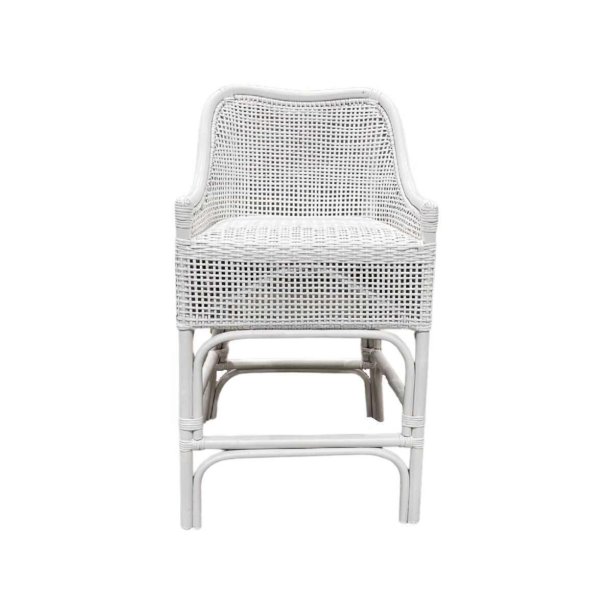 "Southbeach" Hamptons Style Rattan Kitchen Counter Bar Stool, White (RRP $499) - Image 2
