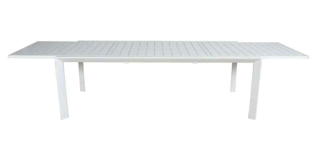 "Palm Beach" Hamptons Style Outdoor Aluminium Extension Dining Table 13 Pc Setting White, 230cm - 345cm x 105cm (RRP $3499) - Image 2