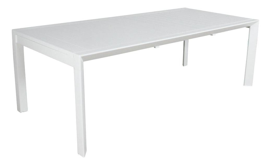 "Palm Beach" Hamptons Style Outdoor Aluminium Extension Dining Table 13 Pc Setting White, 230cm - 345cm x 105cm (RRP $3499) - Image 3