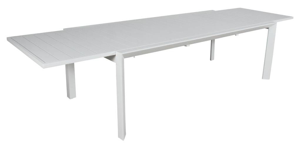 "Palm Beach" Hamptons Style Outdoor Aluminium Extension Dining Table 13 Pc Setting White, 230cm - 345cm x 105cm (RRP $3499) - Image 4