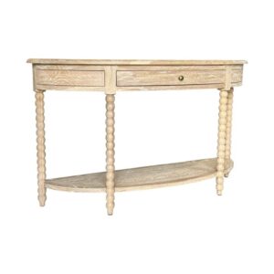 wp-image-tigress-43658.jpg "Bobbin" Hamptons Style Timber Curved Hall Console Table Whitewashed Oak, 140cmW x 42cmD x 80cmH (RRP $1899)
