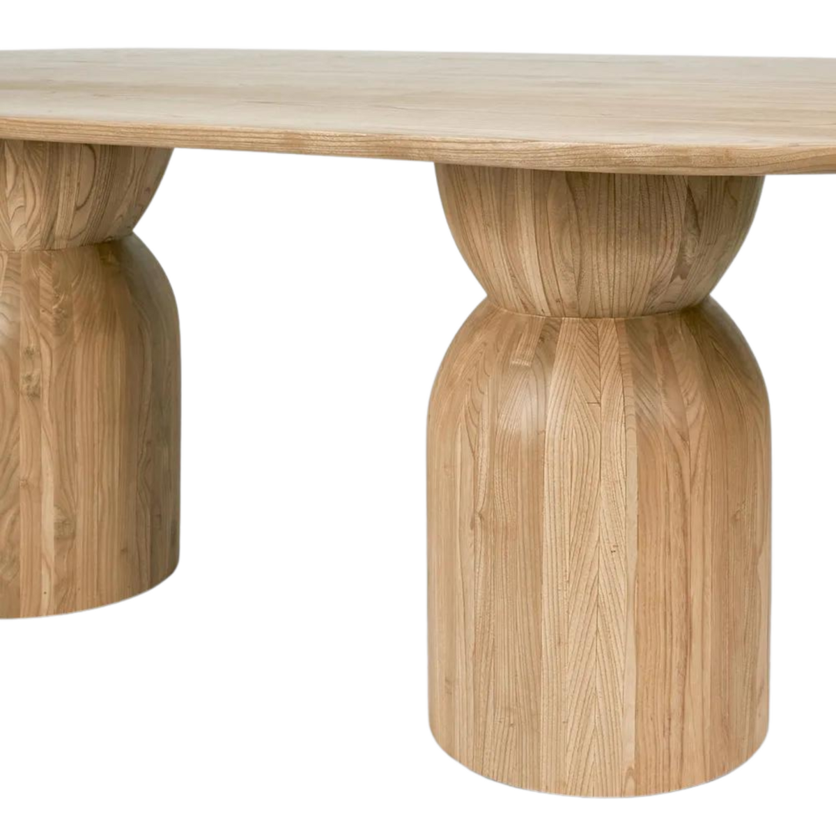 Olive Dining Table Top Oval Natural, W 240cm x D 100cm x H 3cm (RRP $1799) - Image 3