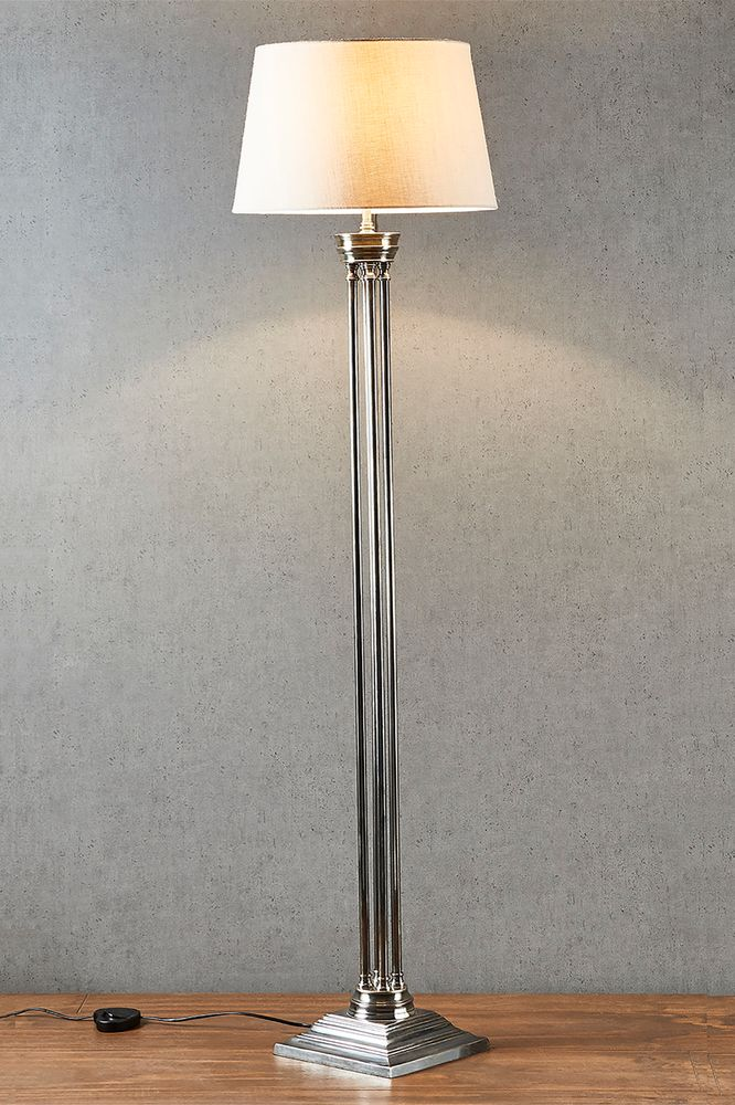 Hudson Floor Lamp Base Antique Silver (RRP $1650)