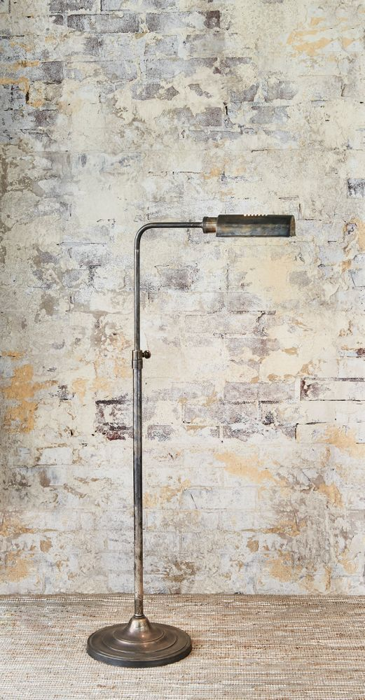 Brooklyn Floor Lamp Antique Silver (RRP $1518)