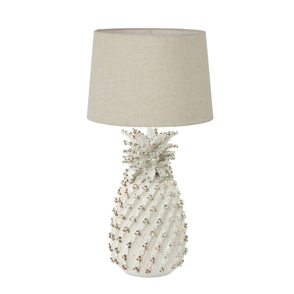 Pineapple Ceramic Table Lamp Base White (RRP $869)