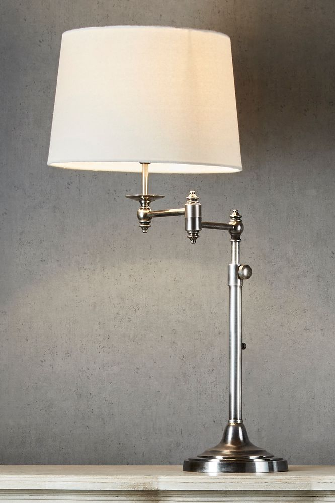 Macleay Swing Arm Table Lamp Base Antique Silver (RRP $877.80)