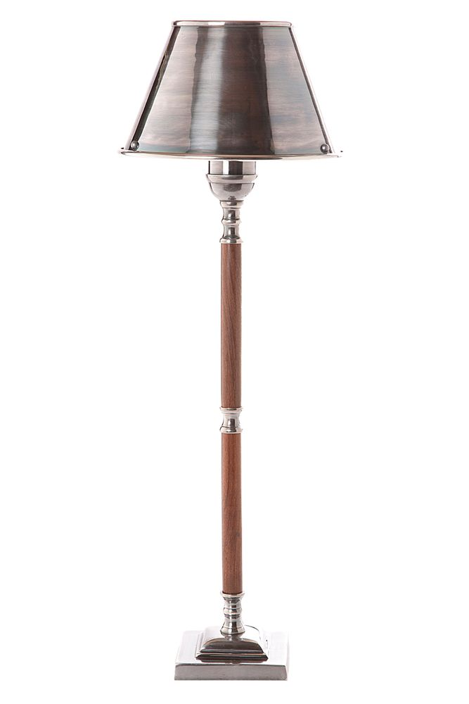 Nantucket Table Lamp Antique Silver and Dark Wood (RRP $374)