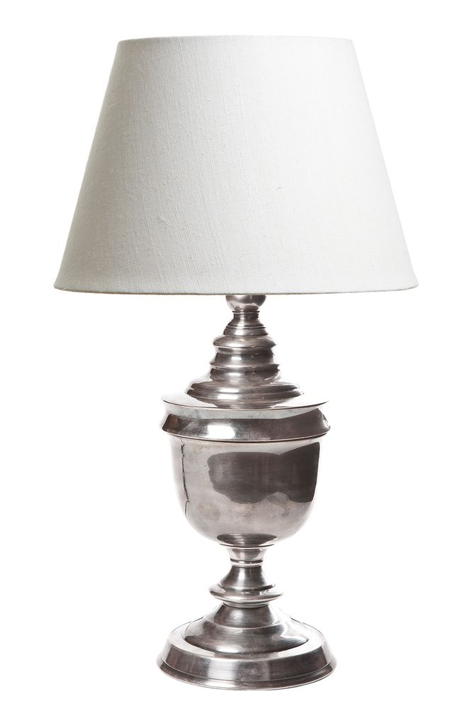 Sheffield Table Lamp Base Antique Silver (RRP $990)