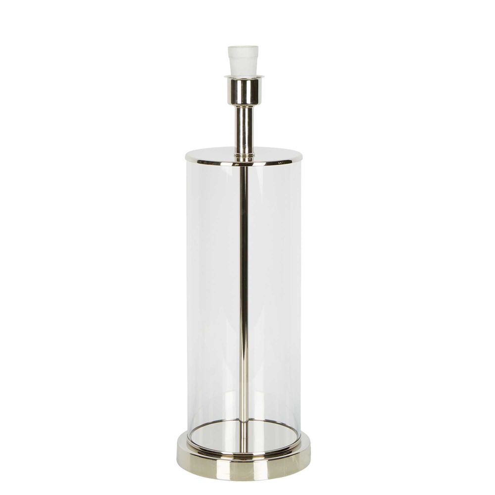 Iris Glass Table Lamp Base Polished Nickel (RRP $429) - Image 2