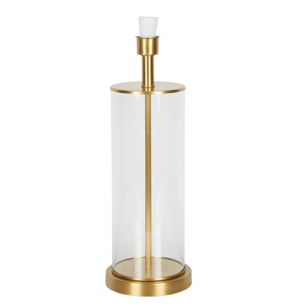 Iris Glass Table Lamp Base Antique Brass (RRP $429) - Image 3