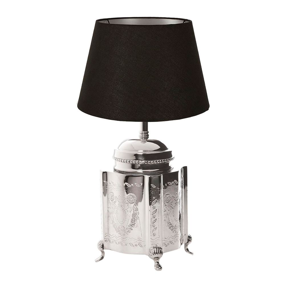 Kensington Table Lamp Base Large Shiny Nickel (RRP $429)