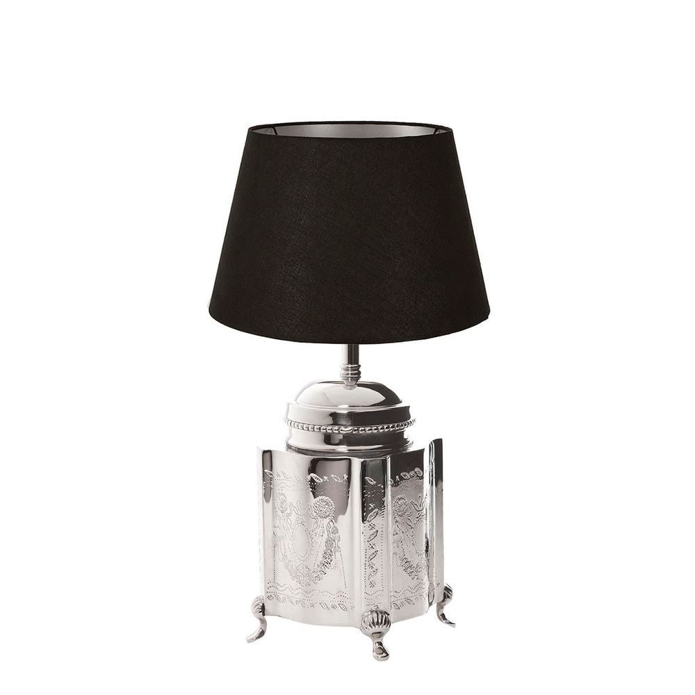 Kensington Table Lamp Base Small Shiny Nickel (RRP $319)