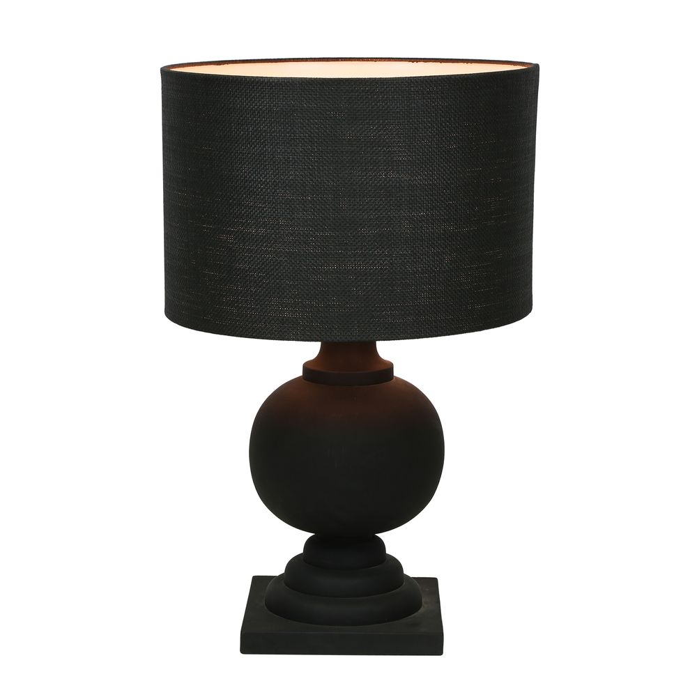 Coach - Black - Turned Wood Ball Balustrade Table Lamp (RRP $715)