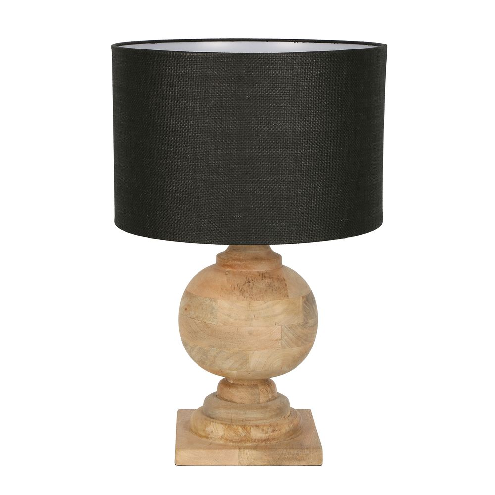 Coach - Natural - Turned Wood Ball Balustrade Table Lamp (RRP $715) - Image 2