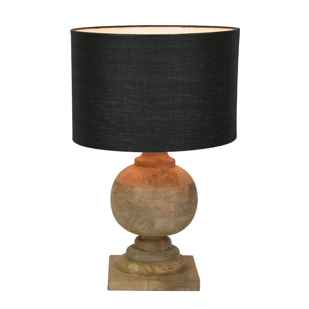 Coach - Natural - Turned Wood Ball Balustrade Table Lamp (RRP $715) - Image 3