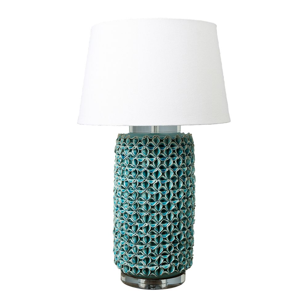 Wynberg Ceramic Table Lamp Base Turquoise (RRP $616)