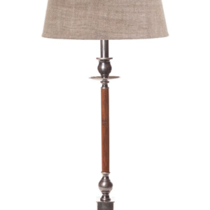 Canterbury Table Lamp Base Antique Silver Brown (RRP $484)