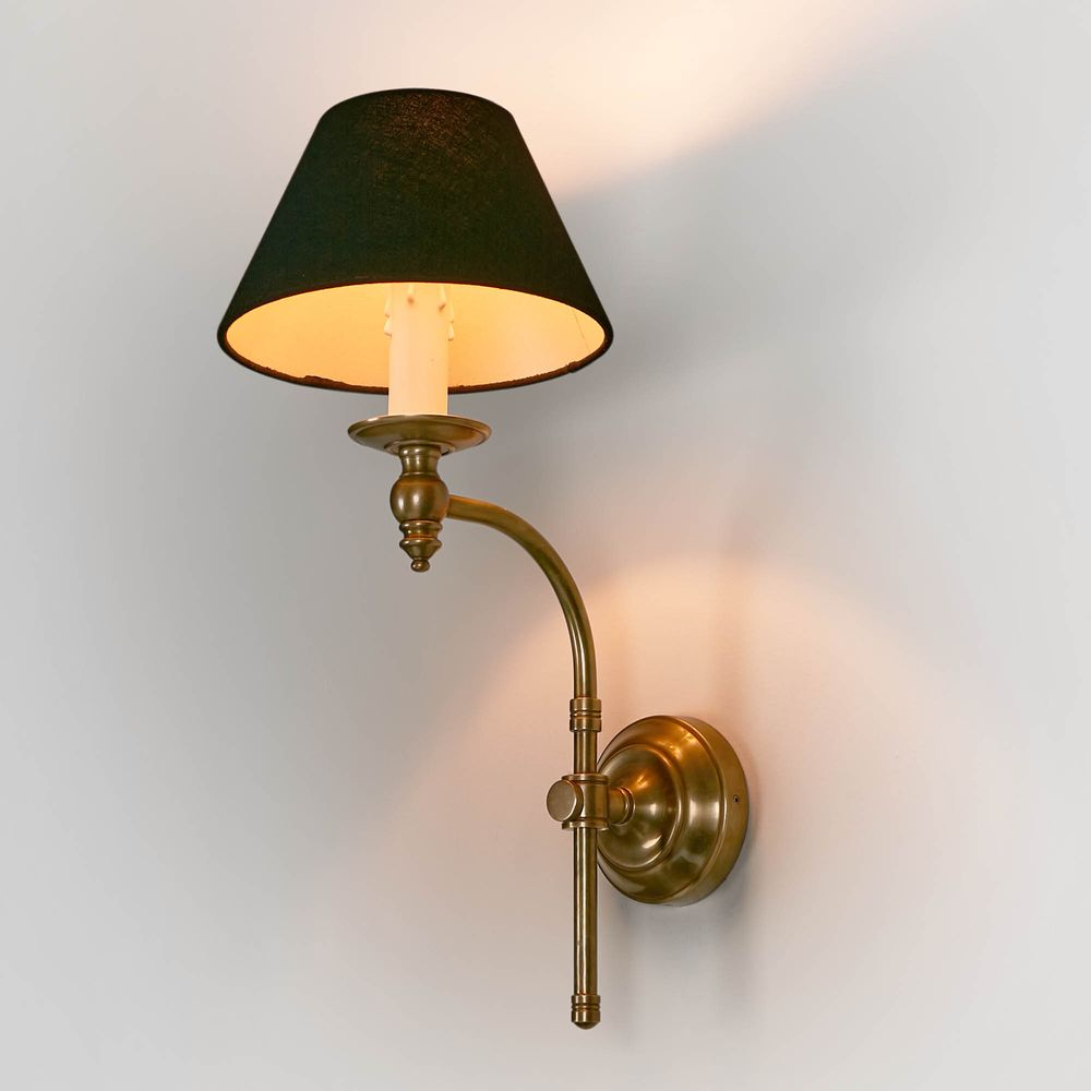 Soho Curved Wall Light Base Antique Brass (RRP $286)
