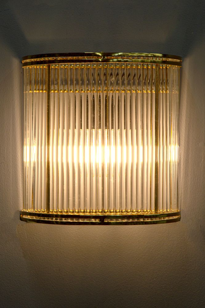 Verre Half Round Wall Light Brass (RRP $528)
