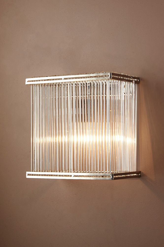 Verre Rectangular Wall Light Silver (RRP $528)