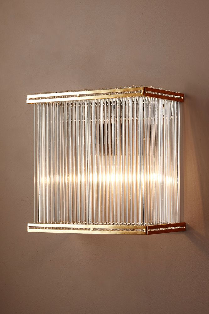 Verre Rectangular Wall Light Brass (RRP $528)
