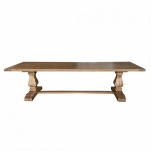 "Hampshire" Hamptons Style French Provincial Oak Dining Table Natural Oak, 300cmW x 100cmD x 78cmH (RRP $4999)