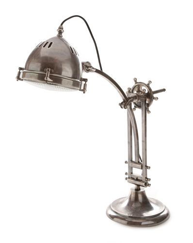 Seabury Desk Lamp Antique Silver (RRP $1089)