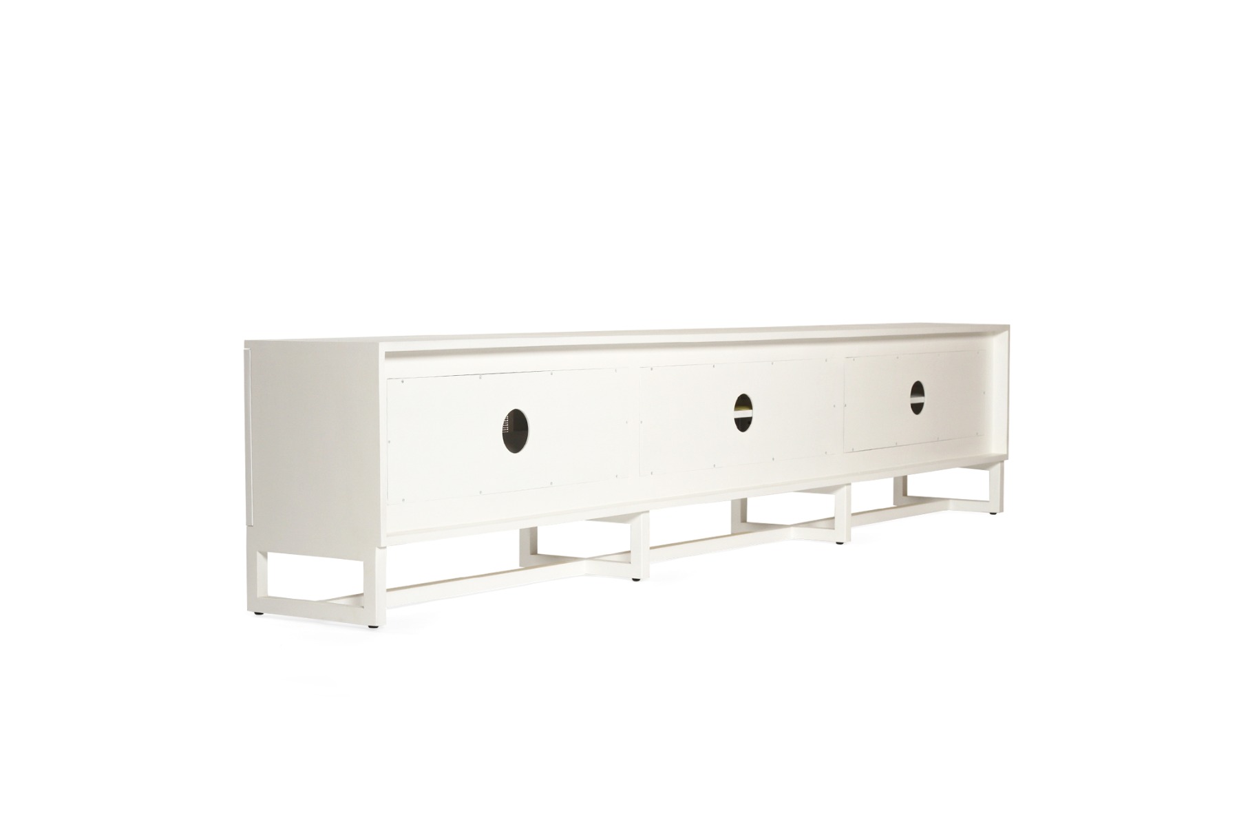 Clovelly Entertainment Unit Six Door White, W 300cm x D 45cm x H 55cm - Image 5