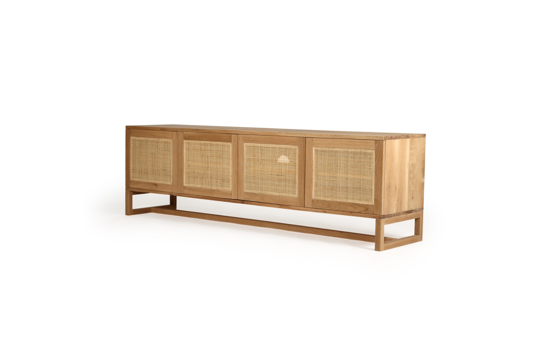 Clovelly Entertainment Unit Four Door Natural, W 200cm x D 45cm x H 55cm - Image 2