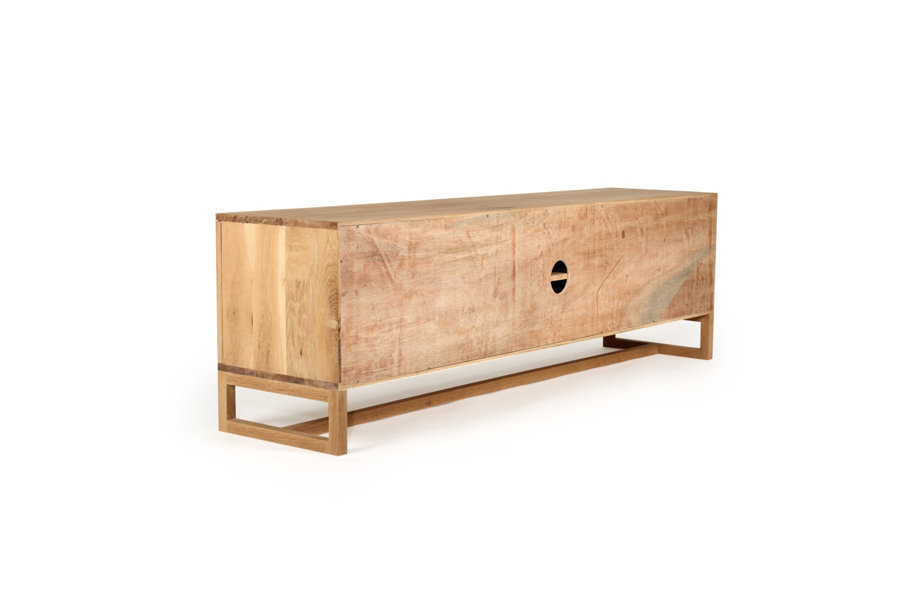 Clovelly Entertainment Unit Four Door Natural, W 200cm x D 45cm x H 55cm - Image 4