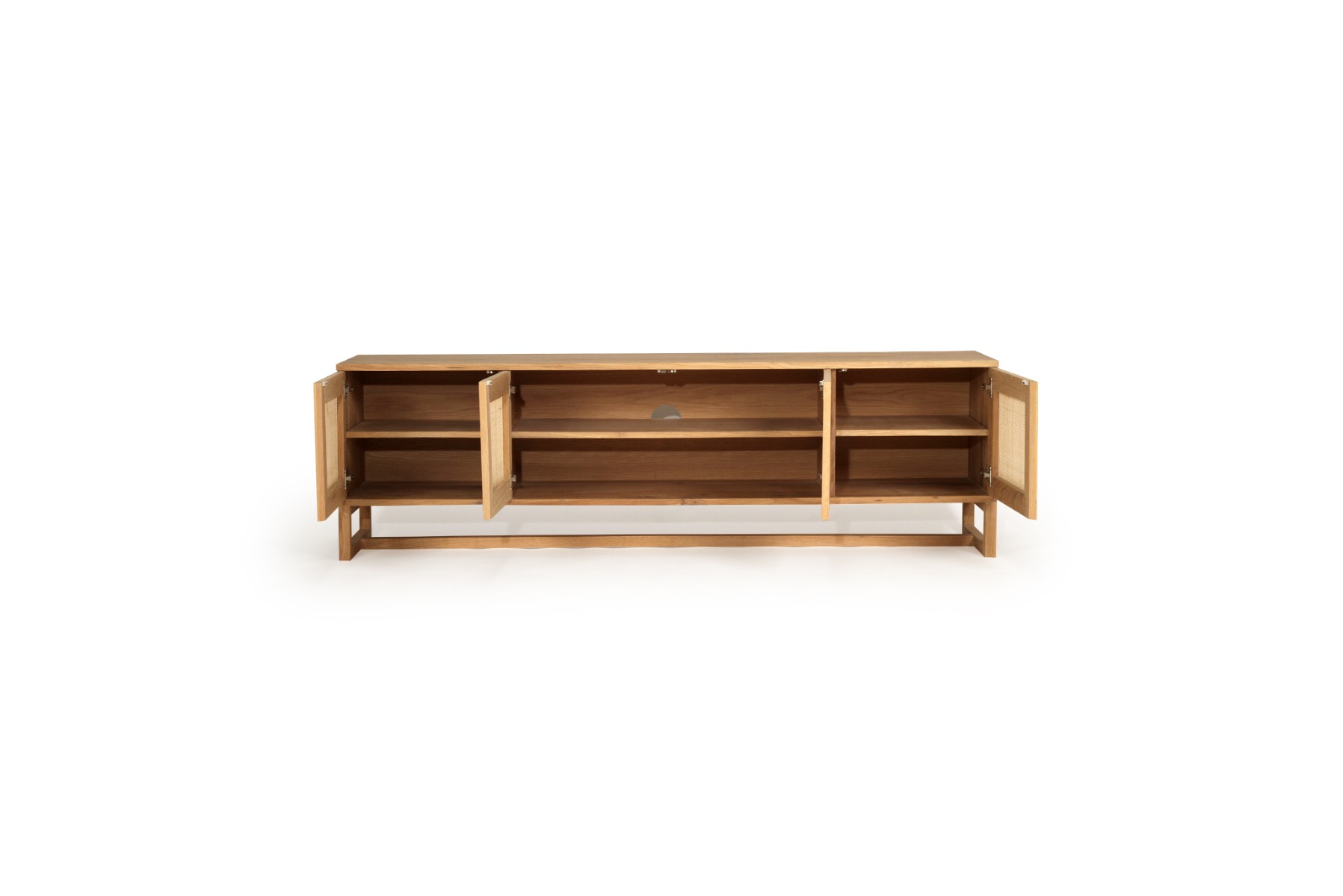 Clovelly Entertainment Unit Four Door Natural, W 200cm x D 45cm x H 55cm - Image 5