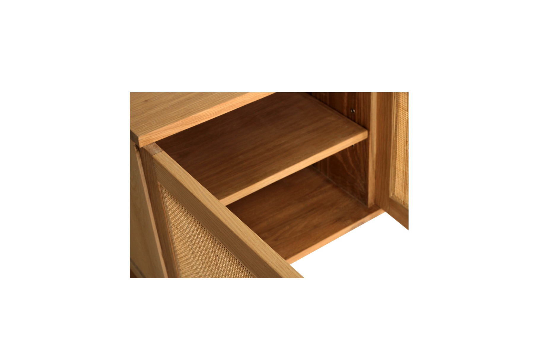 Clovelly Entertainment Unit Four Door Natural, W 200cm x D 45cm x H 55cm - Image 7