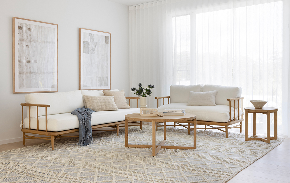 Clovelly Round Coffee Table American Oak, W 100cm x H 47cm - Image 10