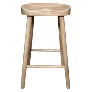 "Tractor" Ashwood Timber Saddle Kitchen Counter Stool, Natural (RRP $299)
