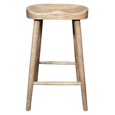 "Tractor" Ashwood Timber Saddle Kitchen Counter Stool, Natural (RRP $299)