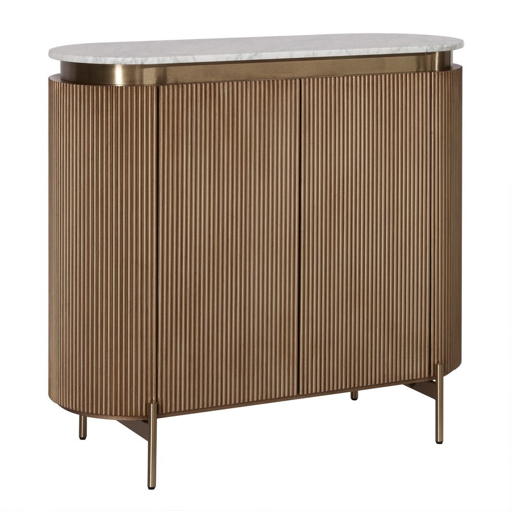 Demarco Cabinet Antique Gold, 110cm W x 45cm D x 100cm H (RRP $4169) - Image 3