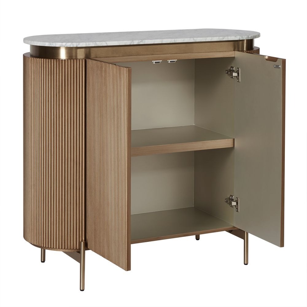 Demarco Cabinet Antique Gold, 110cm W x 45cm D x 100cm H (RRP $4169) - Image 5