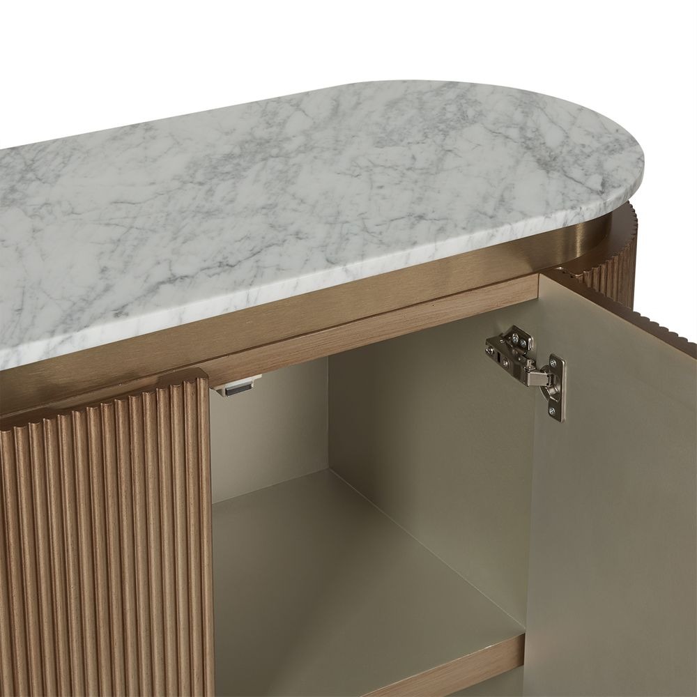 Demarco Cabinet Antique Gold, 110cm W x 45cm D x 100cm H (RRP $4169) - Image 6