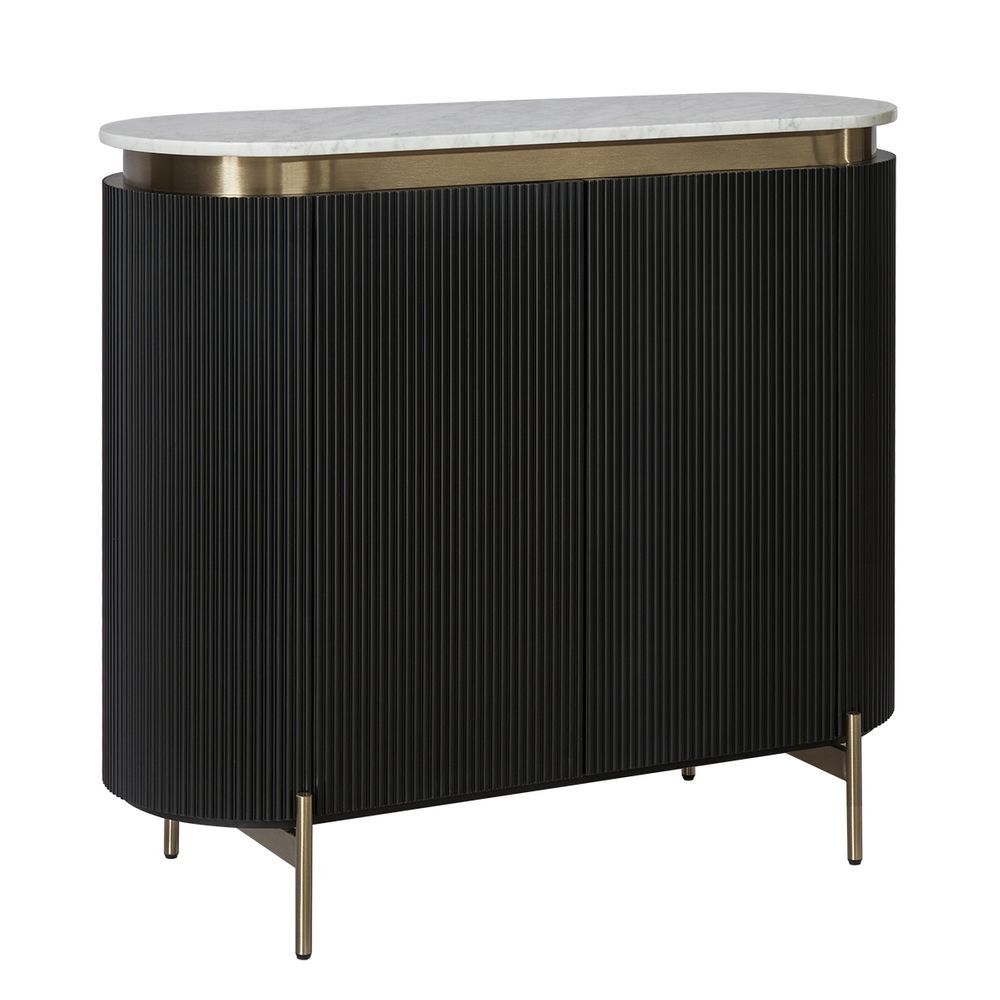 Demarco Cabinet Black, 110cm W x 45cm D x 100cm H (RRP $4169) - Image 2