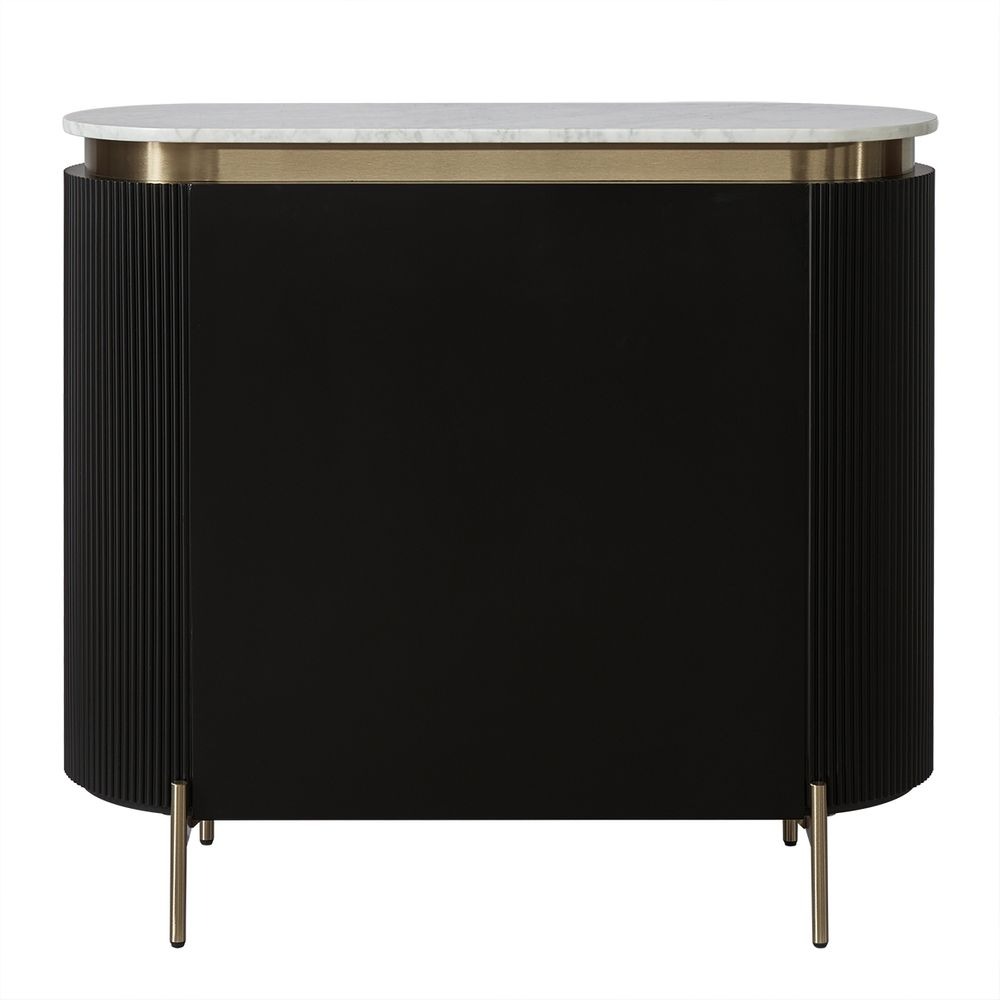 Demarco Cabinet Black, 110cm W x 45cm D x 100cm H (RRP $4169) - Image 3