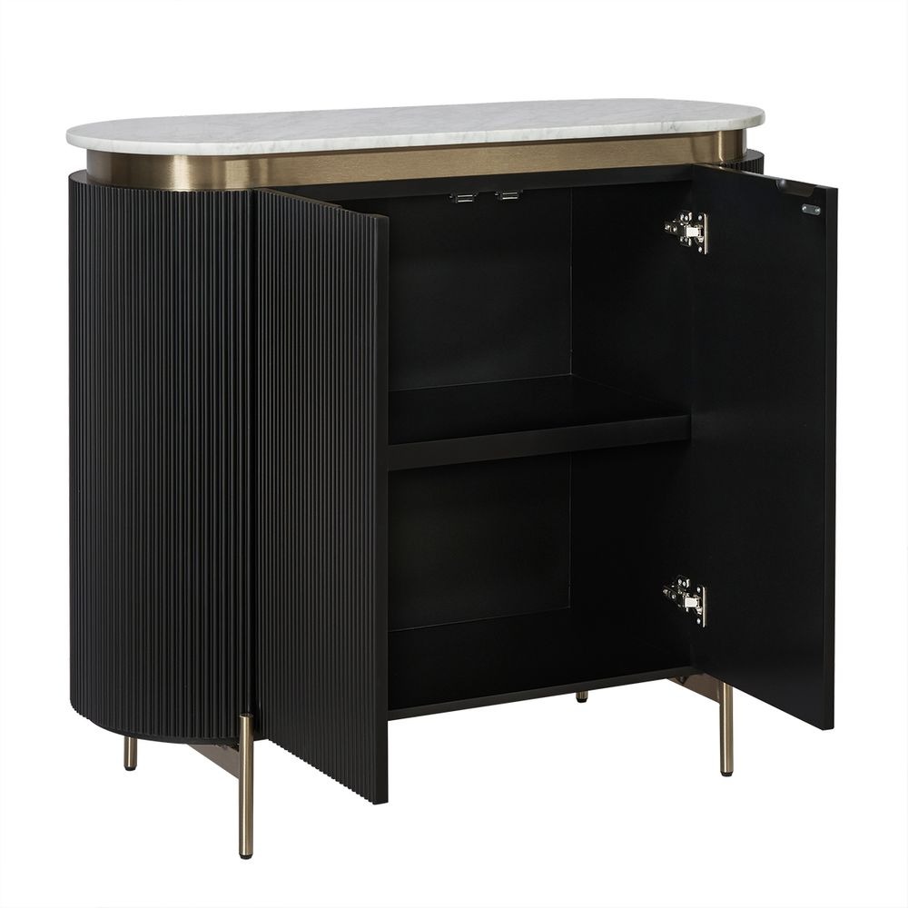 Demarco Cabinet Black, 110cm W x 45cm D x 100cm H (RRP $4169) - Image 4