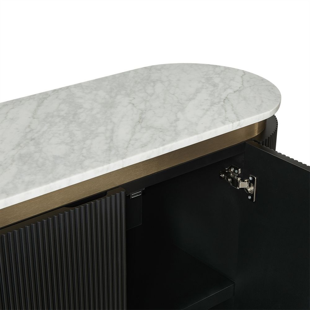 Demarco Cabinet Black, 110cm W x 45cm D x 100cm H (RRP $4169) - Image 5