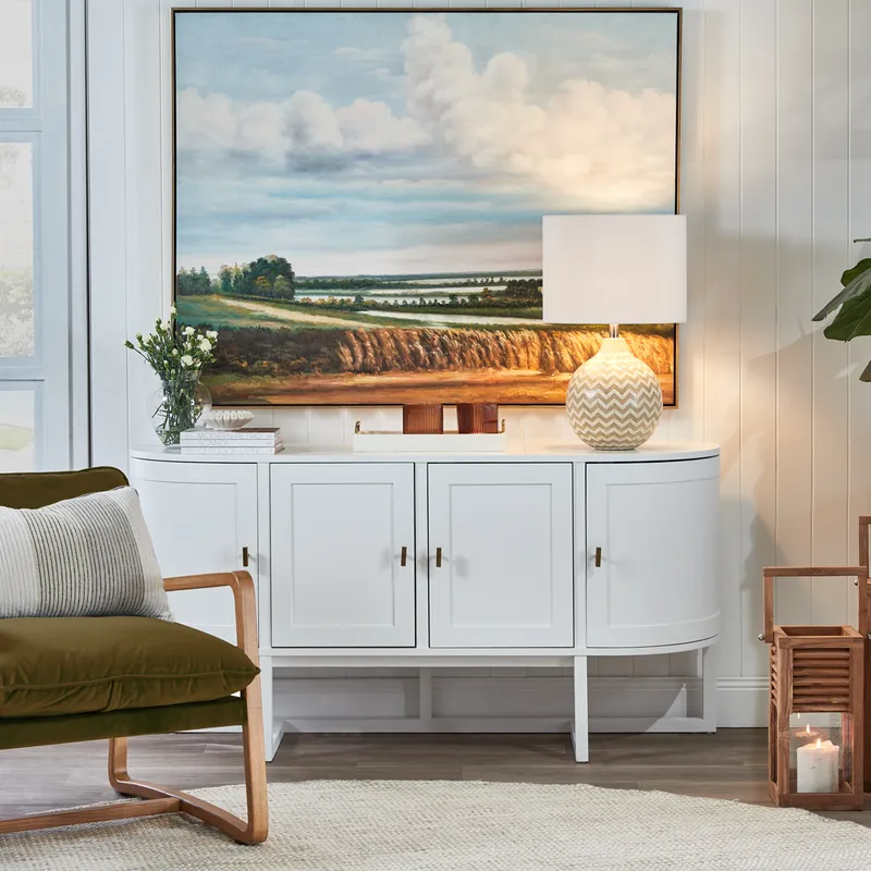 Theodore Buffet White 160cm W x 45cm D x 80cm H (RRP $3509) - Image 2
