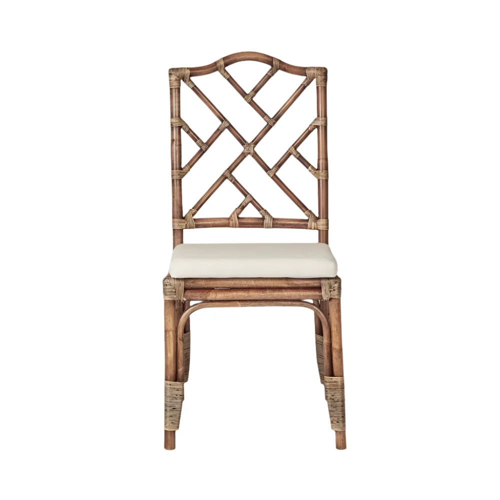 Dynasty Hamptons Style British Colonial Dining Chair Natural, L 50cm W 57cm H 100cm (RRP $699) - Image 2