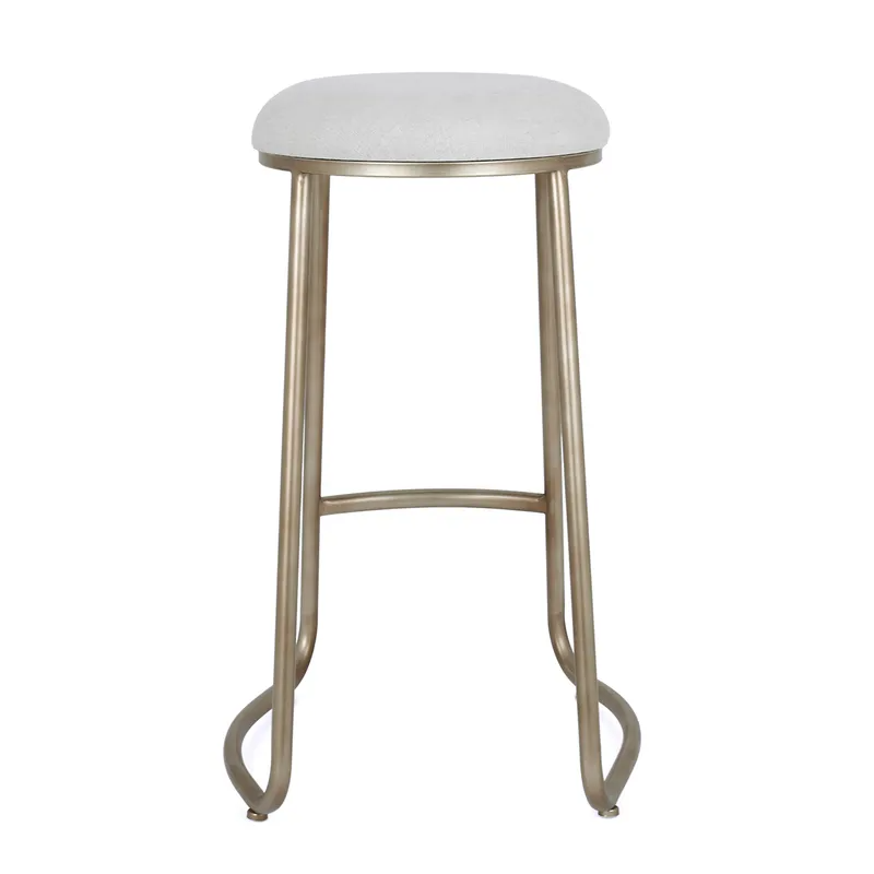 Annie Kitchen Stool Natural Linen, 45cm W x 38cm D x 66.5cm H (RRP $407) - Image 2