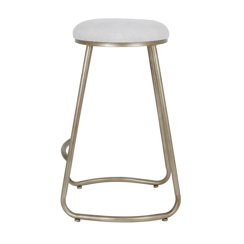 Annie Kitchen Stool Natural Linen, 45cm W x 38cm D x 66.5cm H (RRP $407) - Image 3