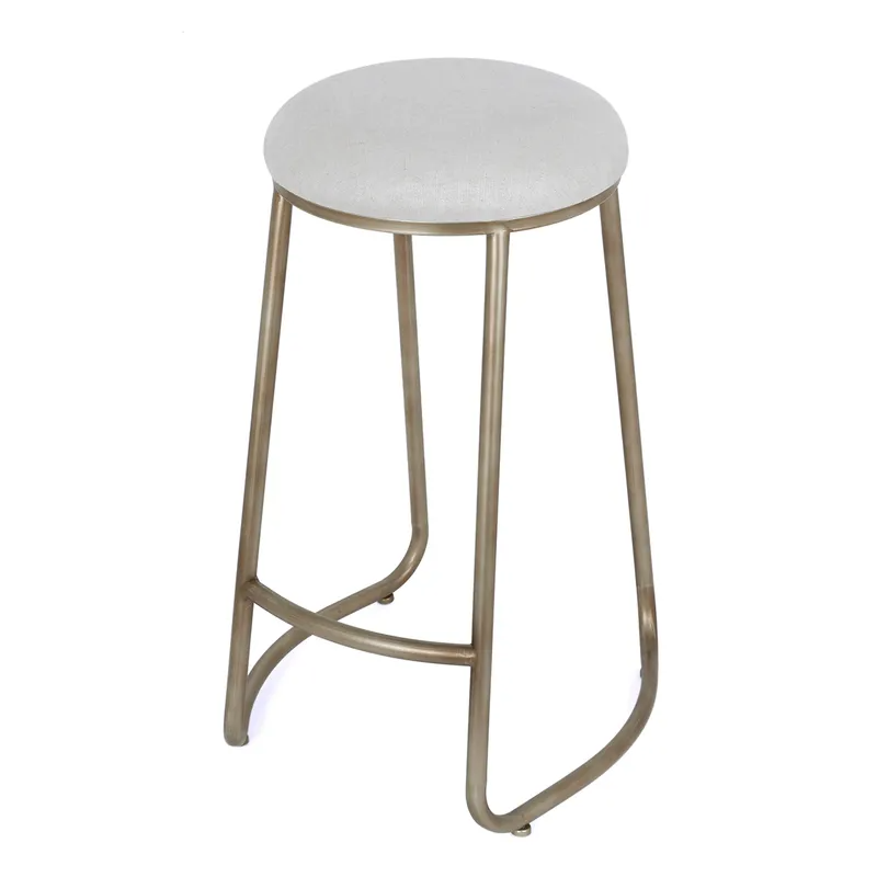 Annie Kitchen Stool Natural Linen, 45cm W x 38cm D x 66.5cm H (RRP $407) - Image 5