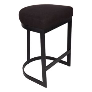 wp-image-tigress-55380.jpeg Brooke Black Kitchen Stool Black Linen, 52cm W x 41cm D x 66cm H (RRP $781)