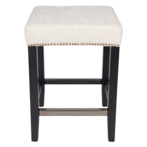 wp-image-tigress-55405.jpeg Canyon Black Kitchen Stool Natural Linen, 38cm Dia x 65cm H (RRP $583)